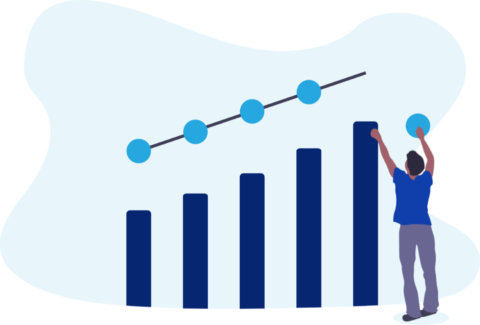 Graph showing growth and revenue expansion after integrating natural language to SQL technology in the software solutions you already build