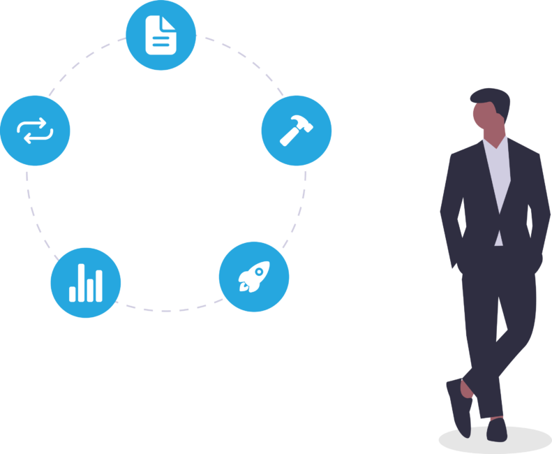 Reviewing business metrics from an ERP software